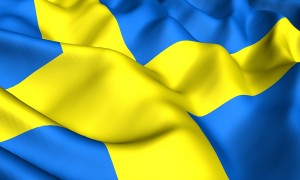 Close up of Sweden Flag